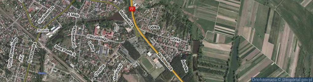 Zdjęcie satelitarne Zwycięstwa ul.